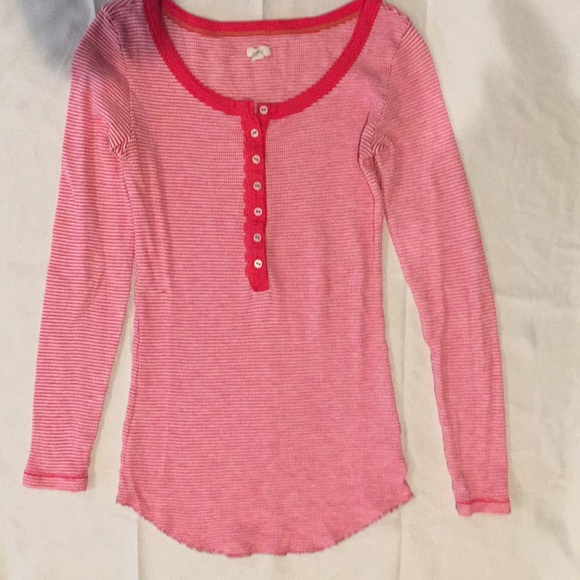 aerie Tops - Striped Aerie Long Sleeve Shirt